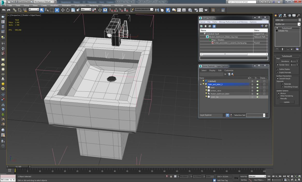 3D Modern Bathroom Bidet