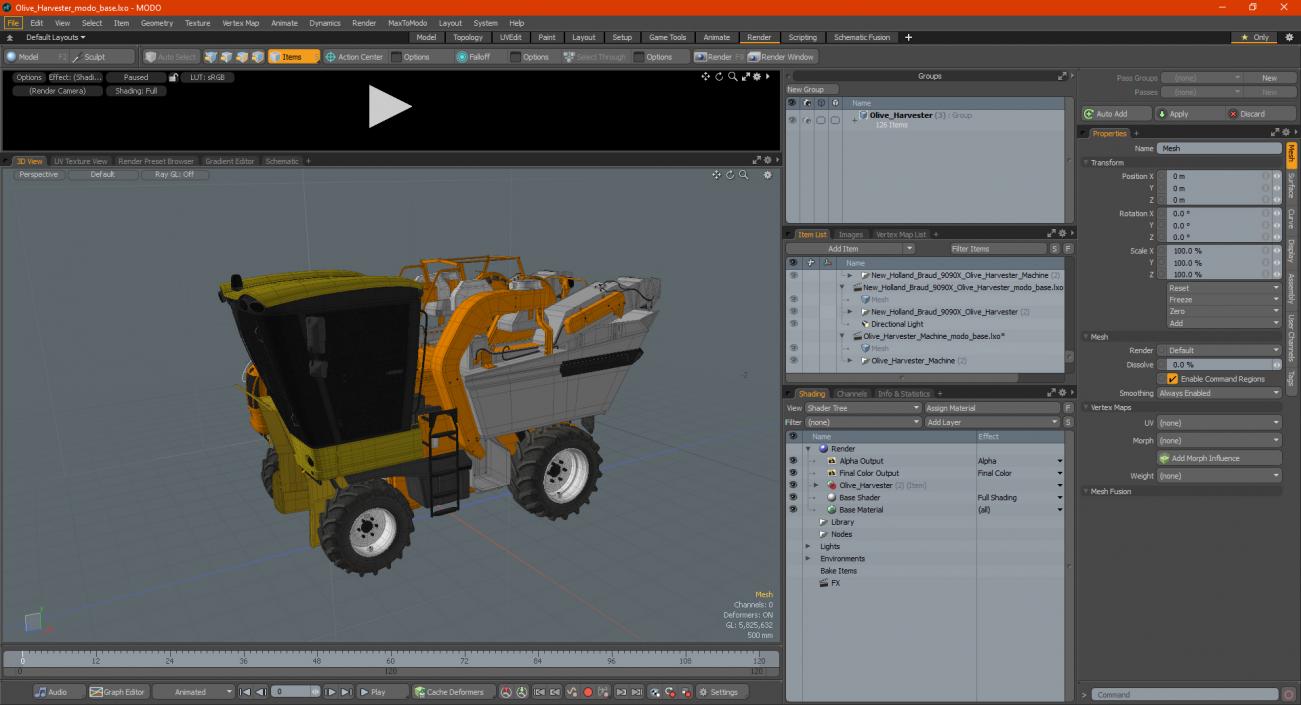 3D model Olive Harvester