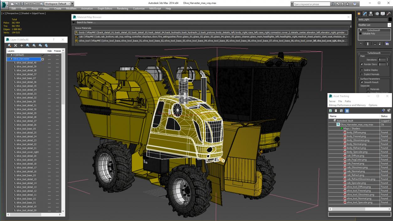 3D model Olive Harvester