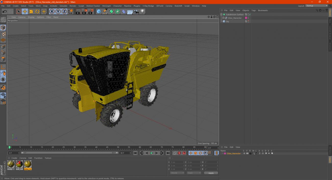 3D model Olive Harvester