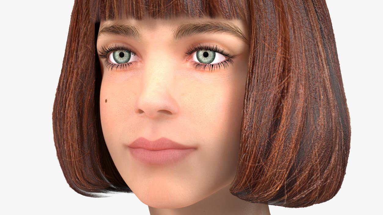 Girl Head 3D model