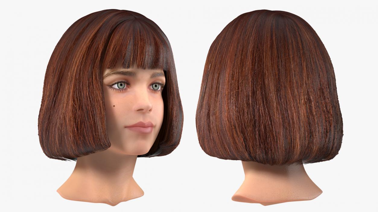 Girl Head 3D model