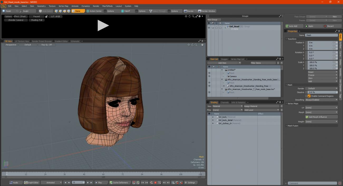 Girl Head 3D model