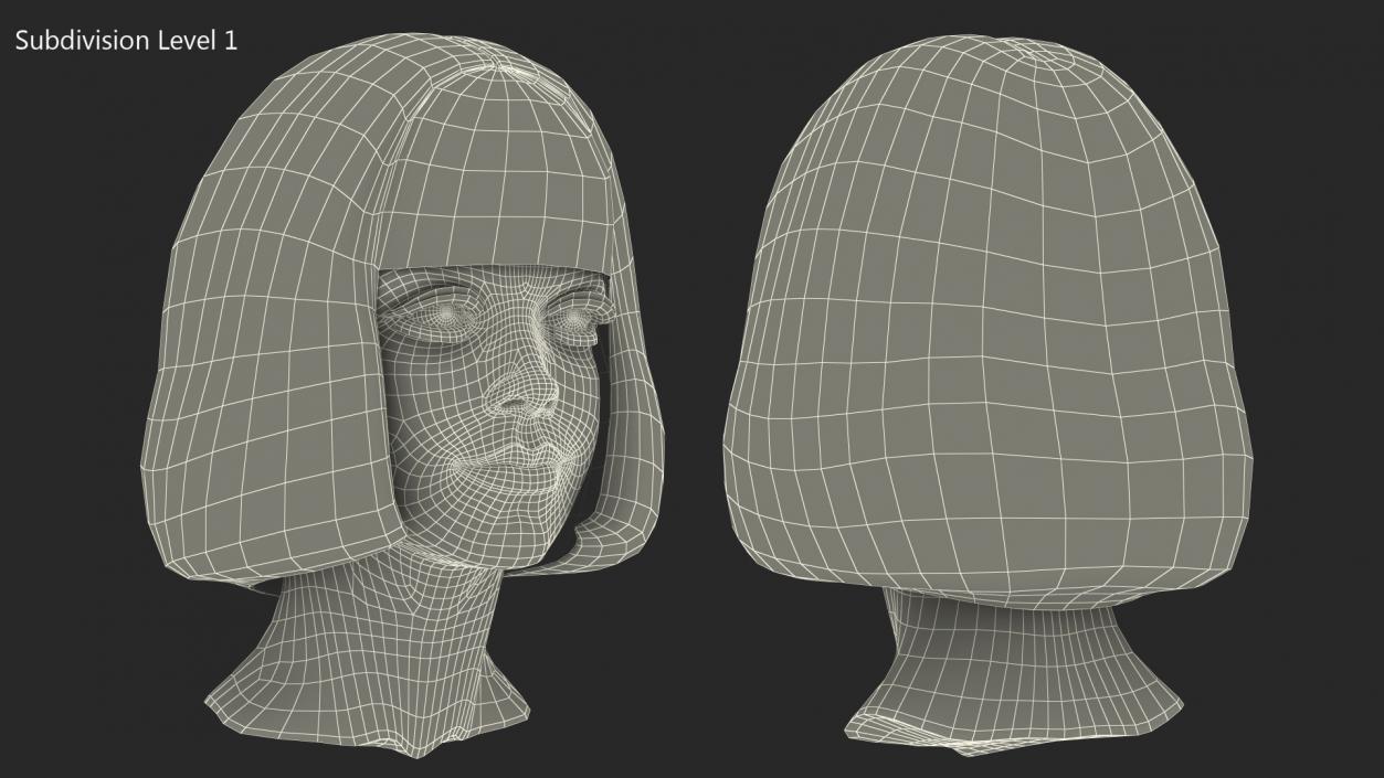 Girl Head 3D model