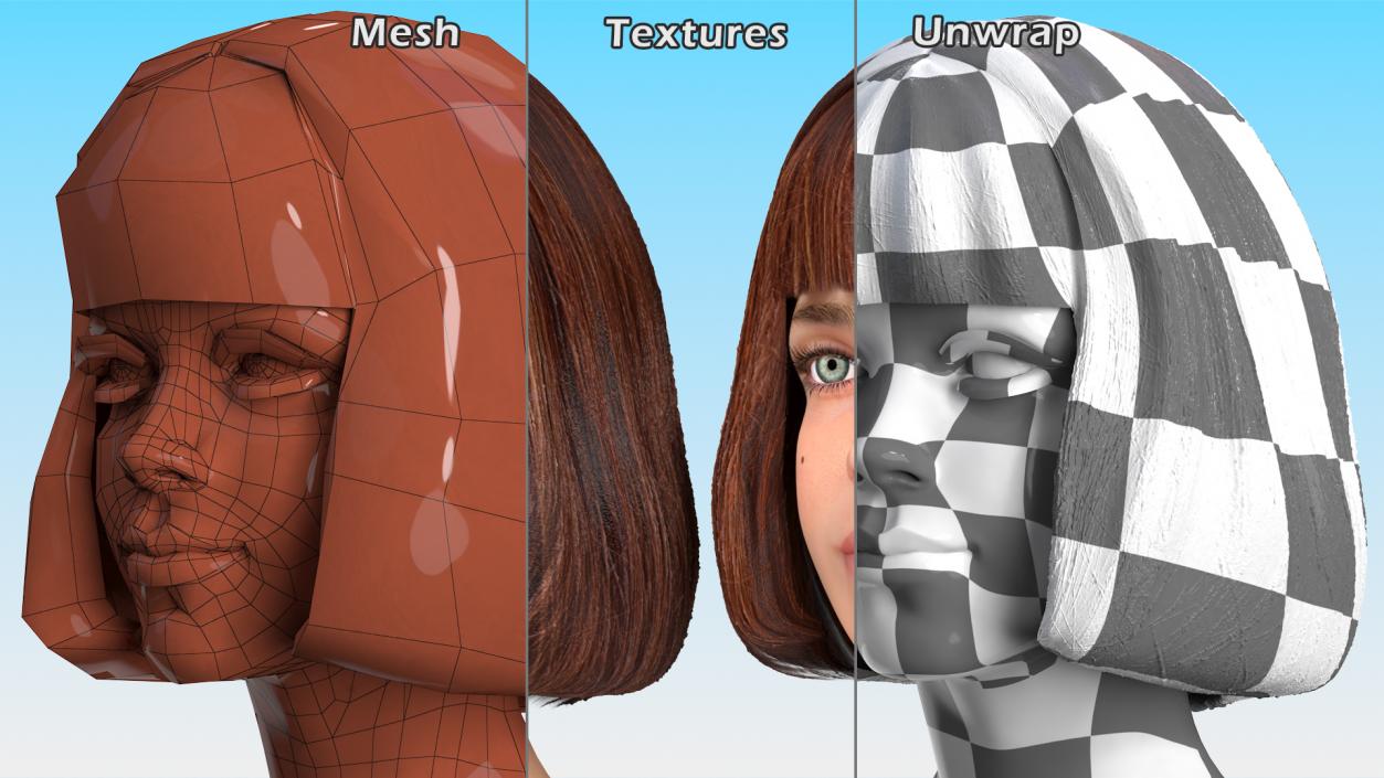 Girl Head 3D model