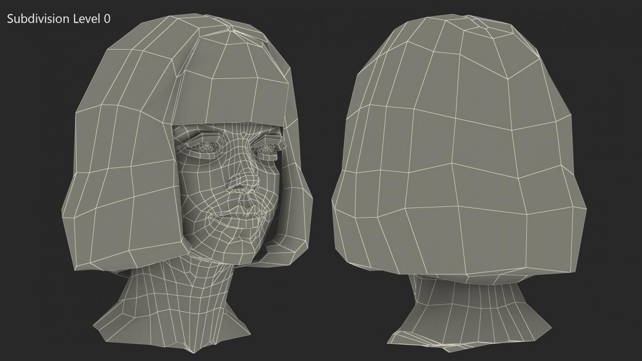 Girl Head 3D model