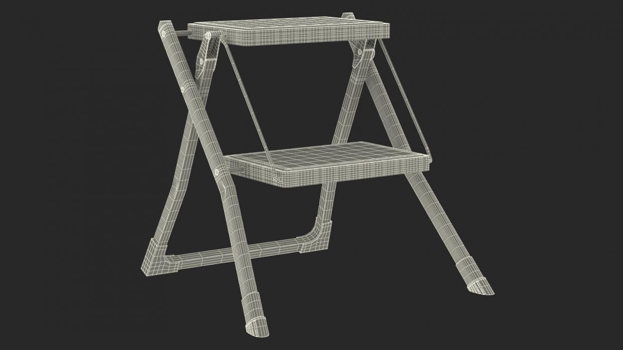 3D Steel Step Stool Rigged model