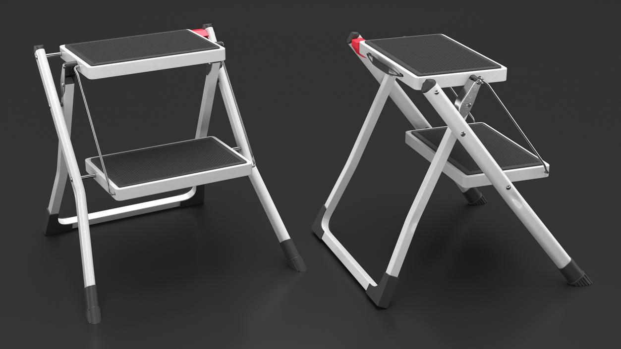 3D Steel Step Stool Rigged model