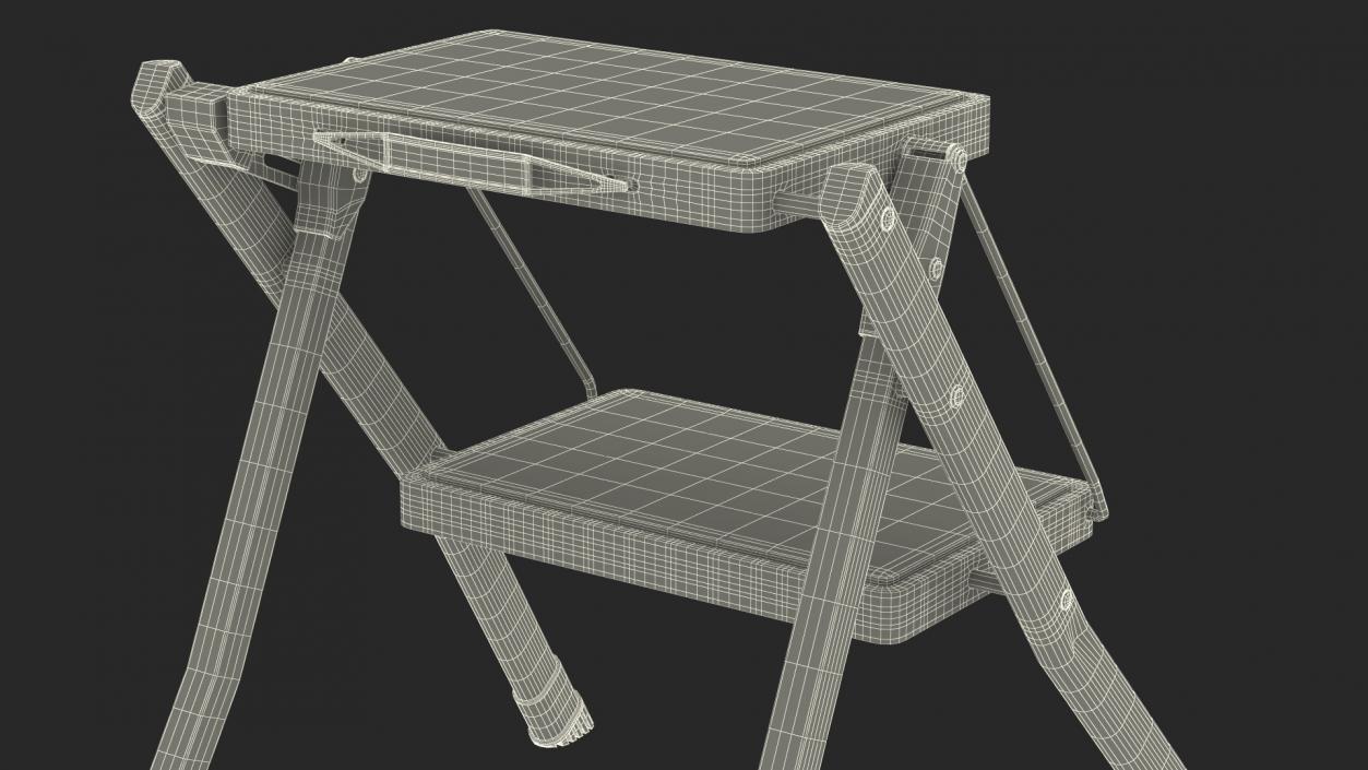 3D Steel Step Stool Rigged model