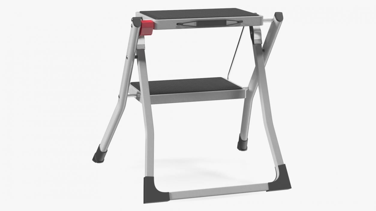 3D Steel Step Stool Rigged model