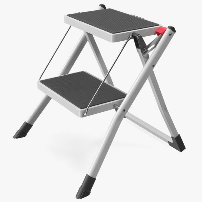 3D Steel Step Stool Rigged model