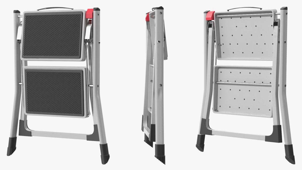 3D Steel Step Stool Rigged model