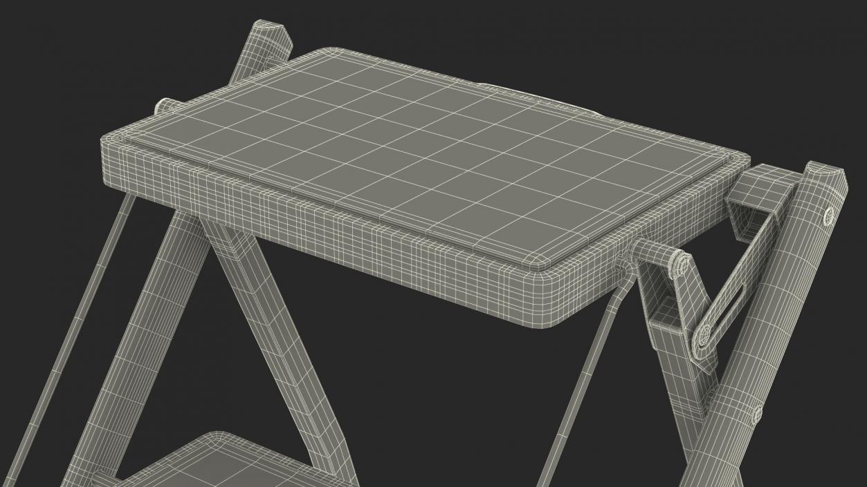 3D Steel Step Stool Rigged model