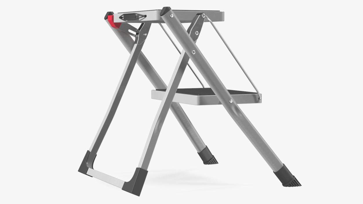 3D Steel Step Stool Rigged model