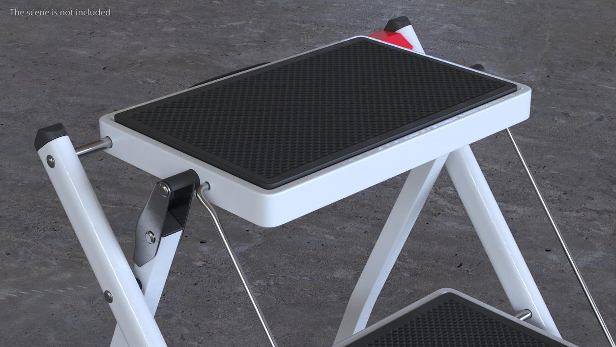 3D Steel Step Stool Rigged model