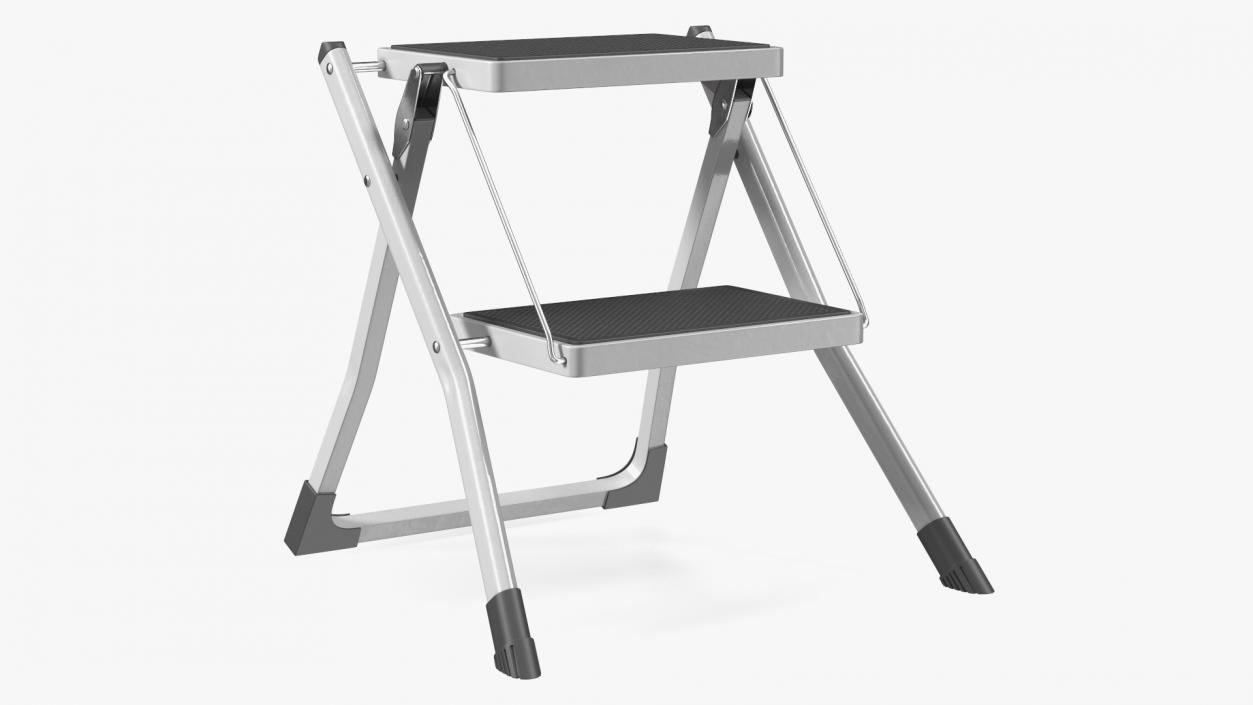 3D Steel Step Stool Rigged model