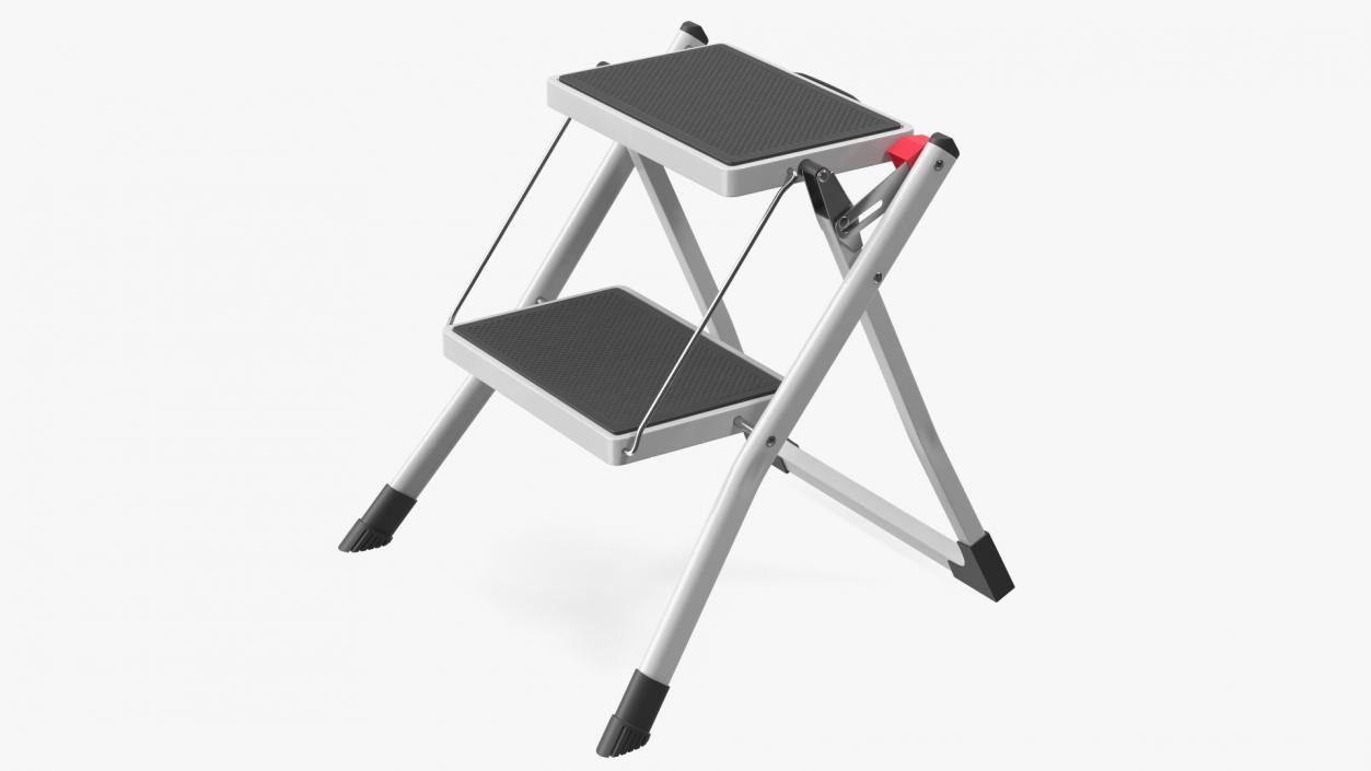 3D Steel Step Stool Rigged model