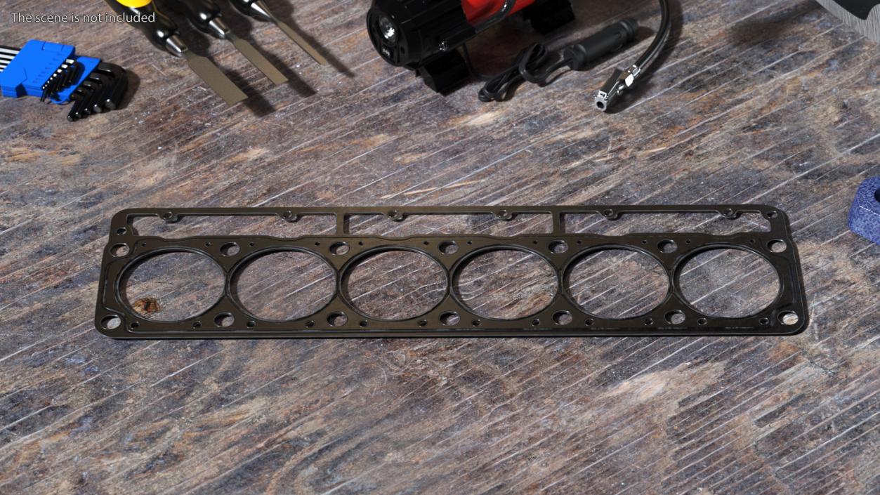 3D Head Gasket 6 Cylinder 325D Steel model