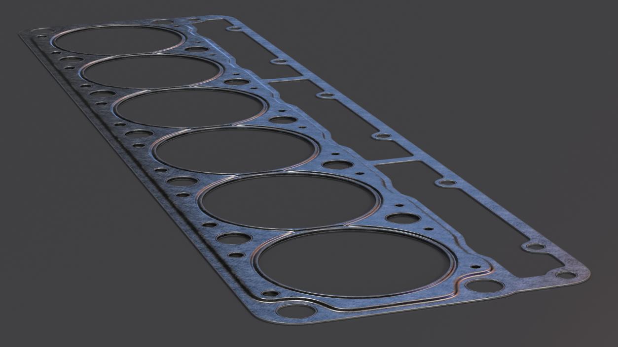 3D Head Gasket 6 Cylinder 325D Steel model