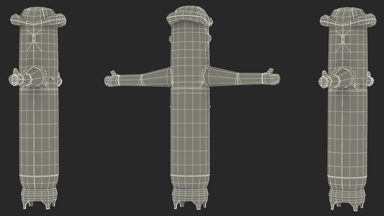 3D Inflatable Barker Rigged for Modo model