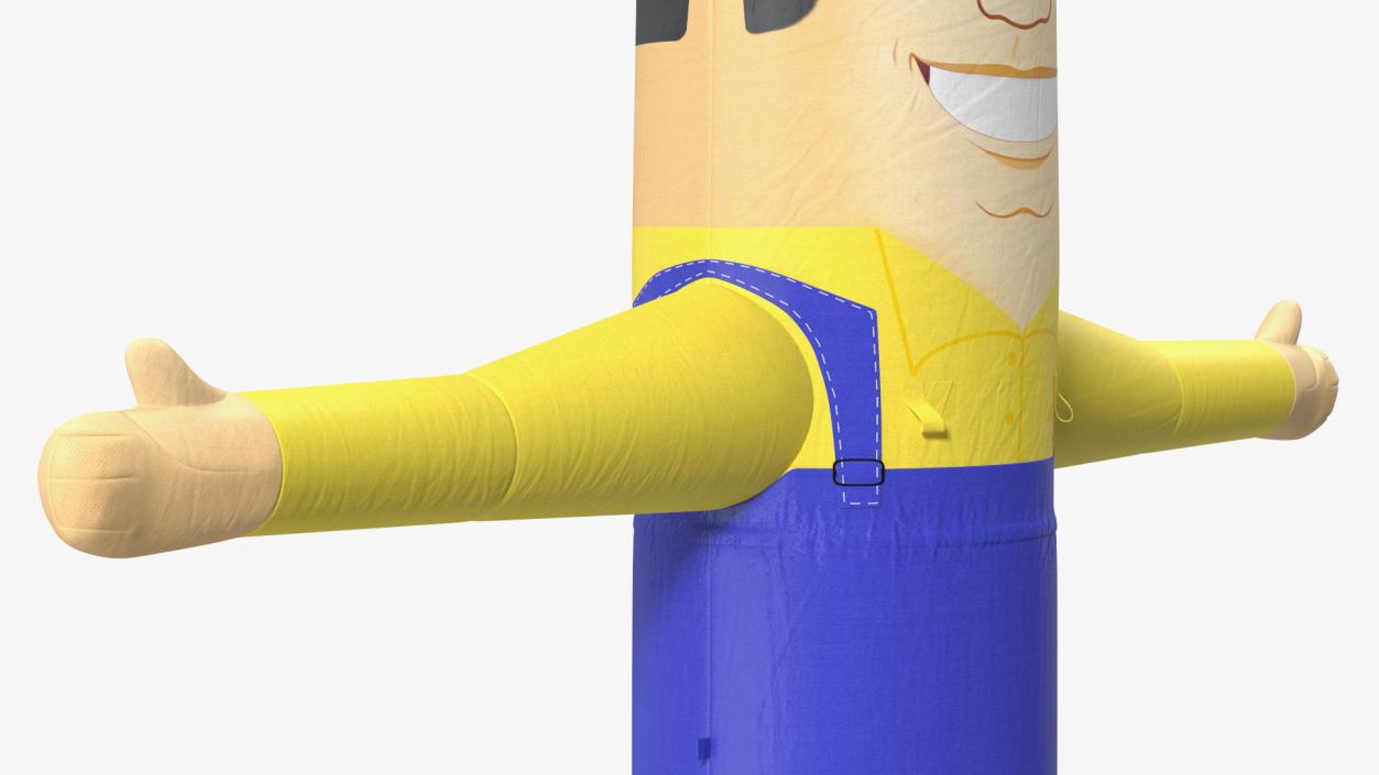 3D Inflatable Barker Rigged for Cinema 4D model