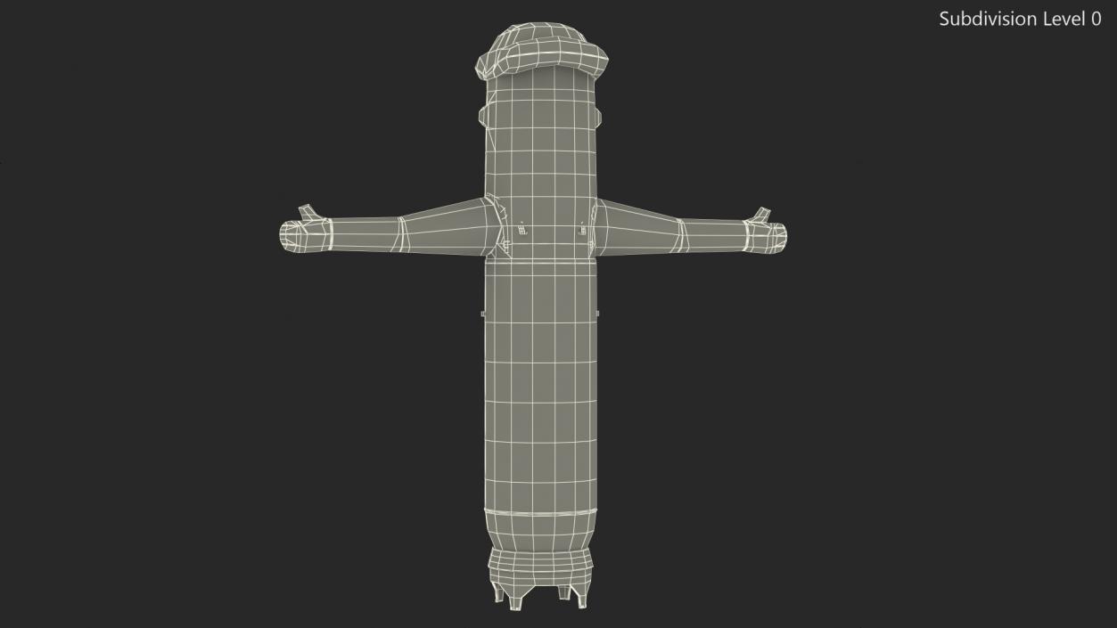 3D Inflatable Barker Rigged for Maya model