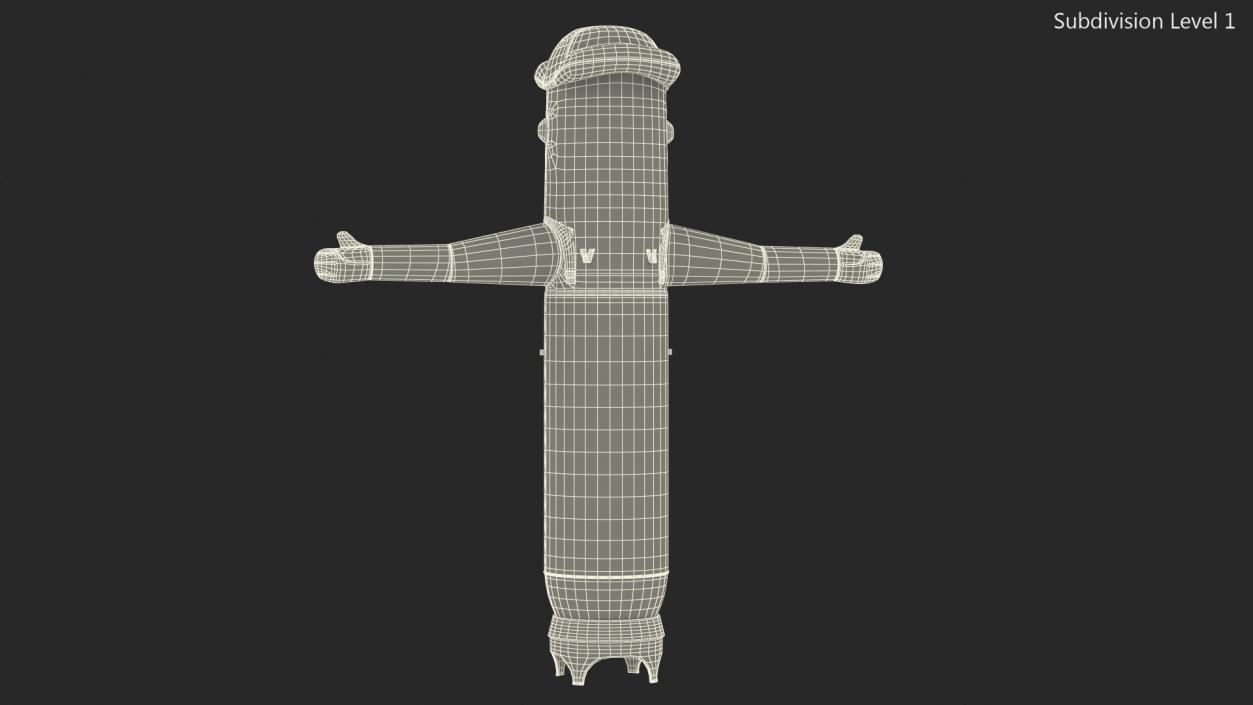 3D Inflatable Barker Rigged for Cinema 4D model