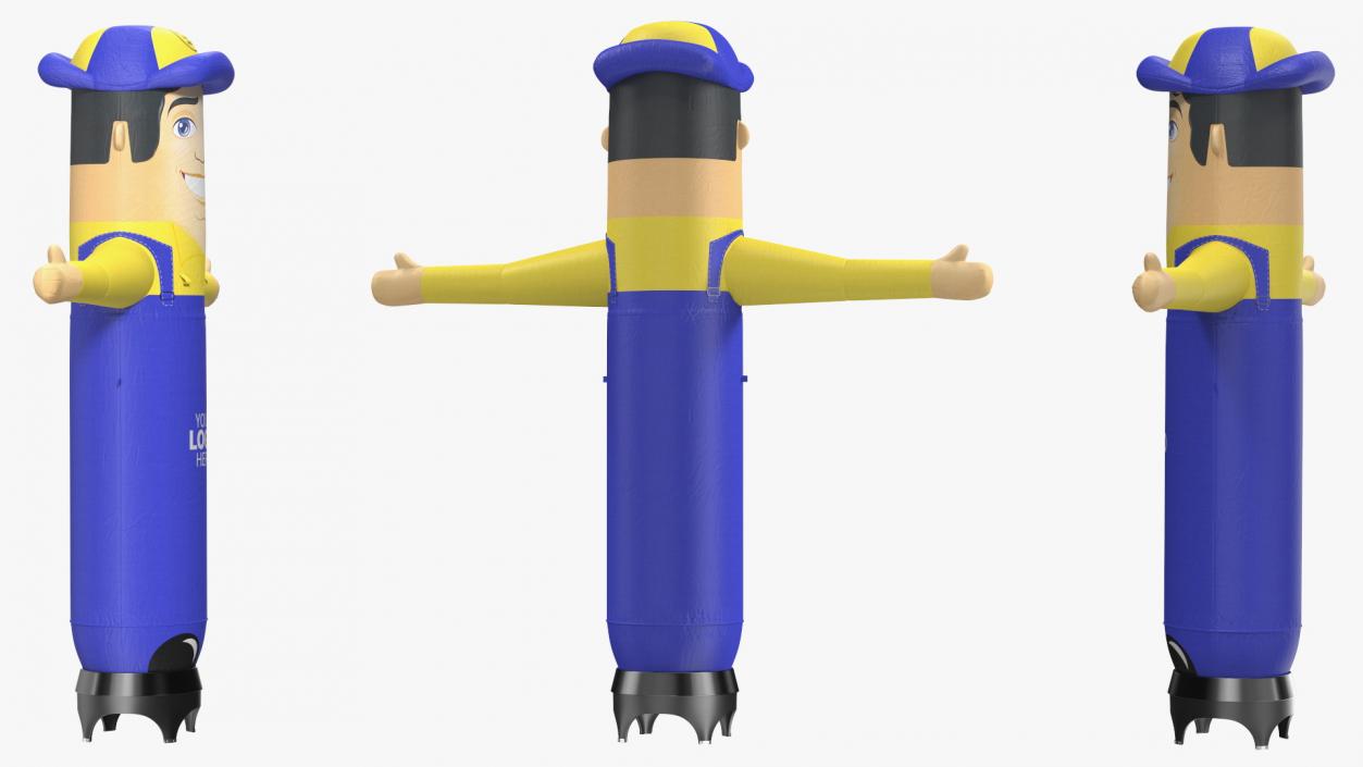 3D Inflatable Barker Rigged for Cinema 4D model