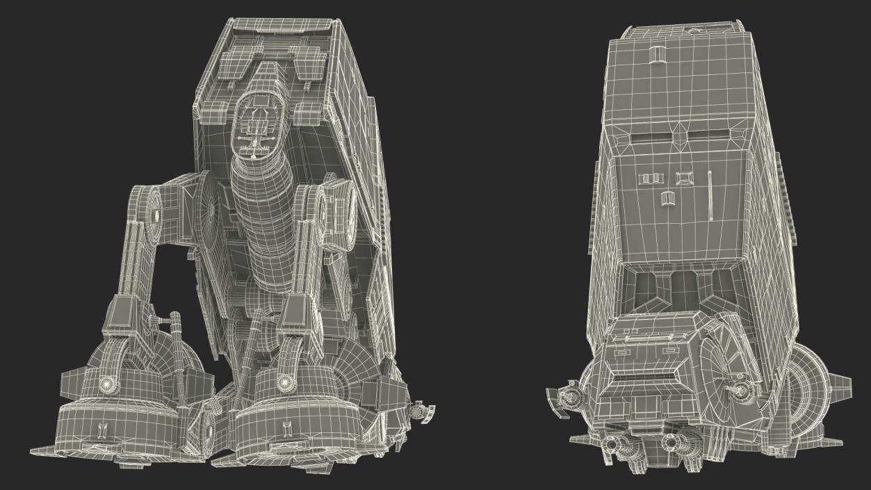 Grunge Broken AT-AT Star Wars 3D model