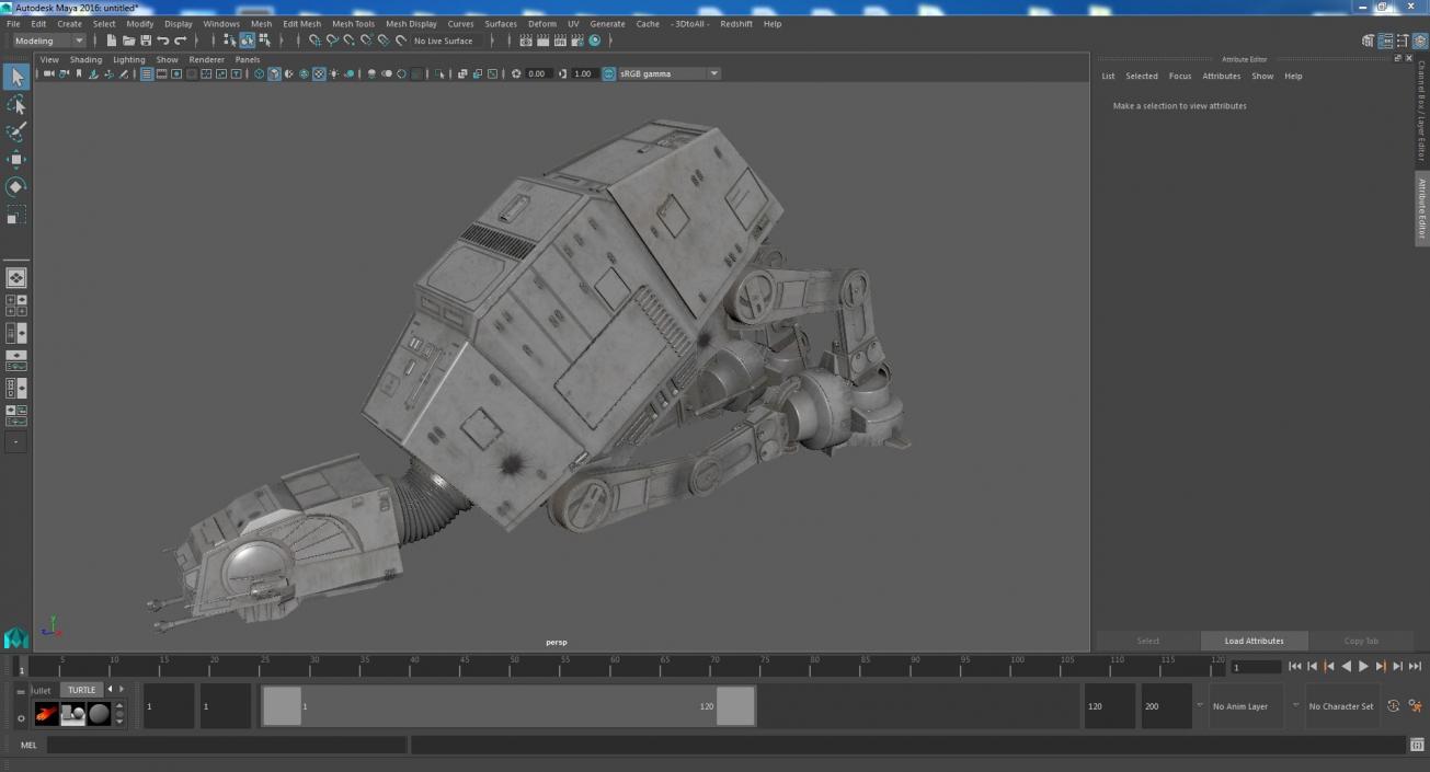 Grunge Broken AT-AT Star Wars 3D model