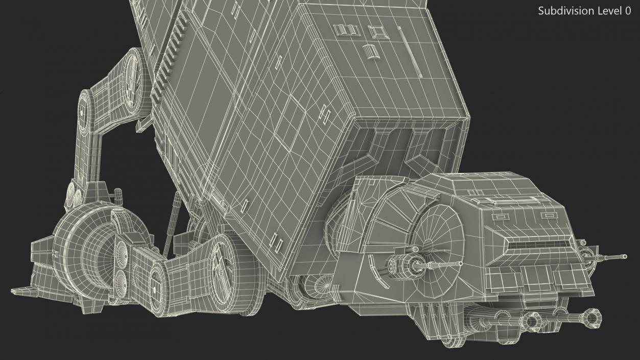 Grunge Broken AT-AT Star Wars 3D model