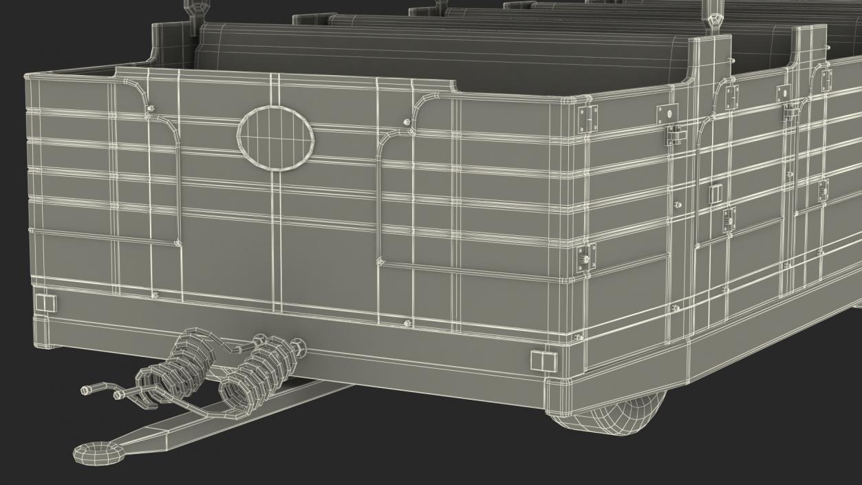 Tourist Train Wagon 3D model