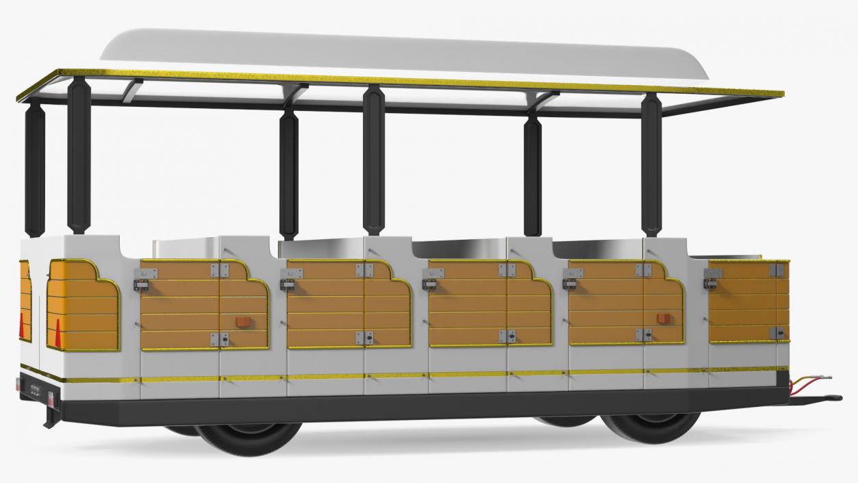 Tourist Train Wagon 3D model