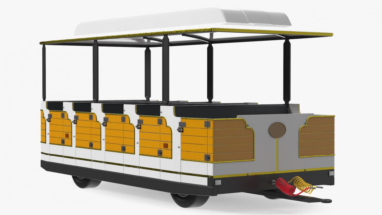 Tourist Train Wagon 3D model