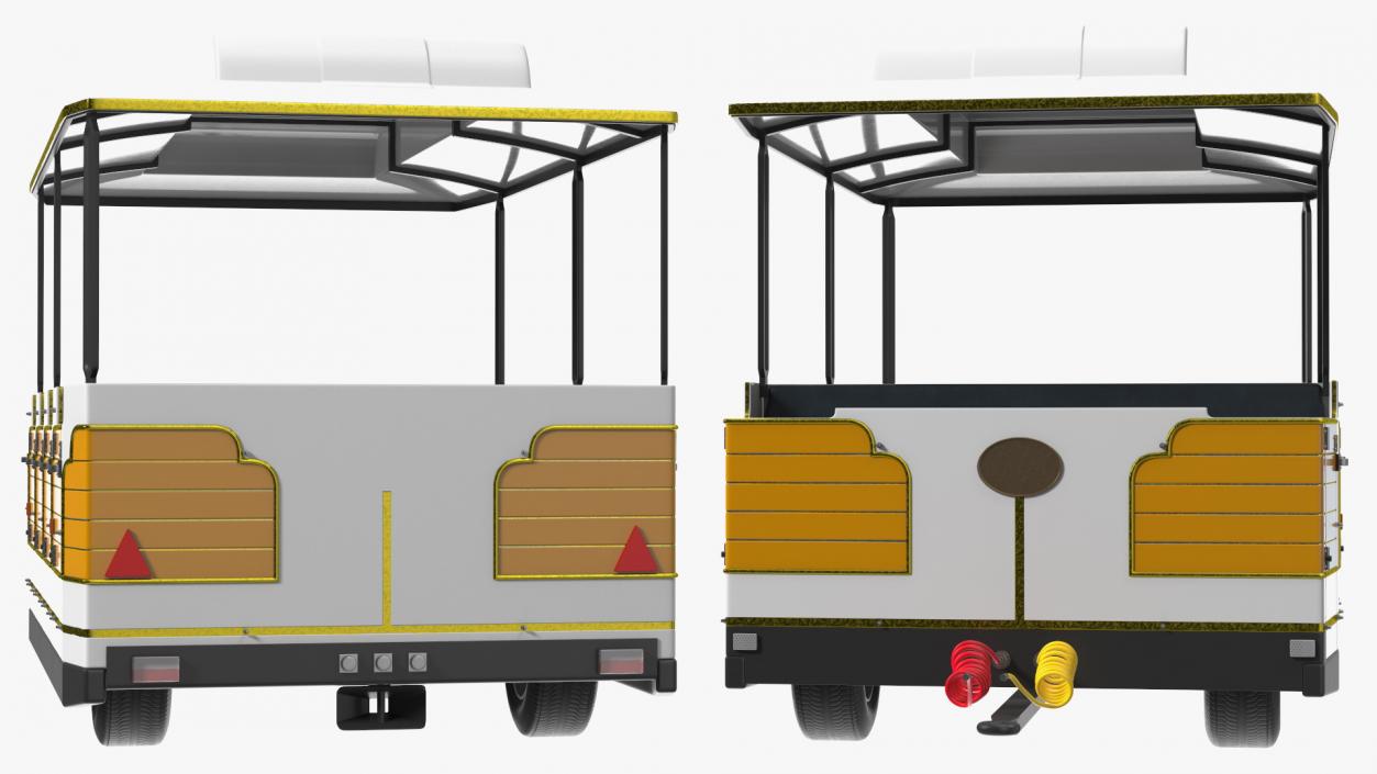 Tourist Train Wagon 3D model