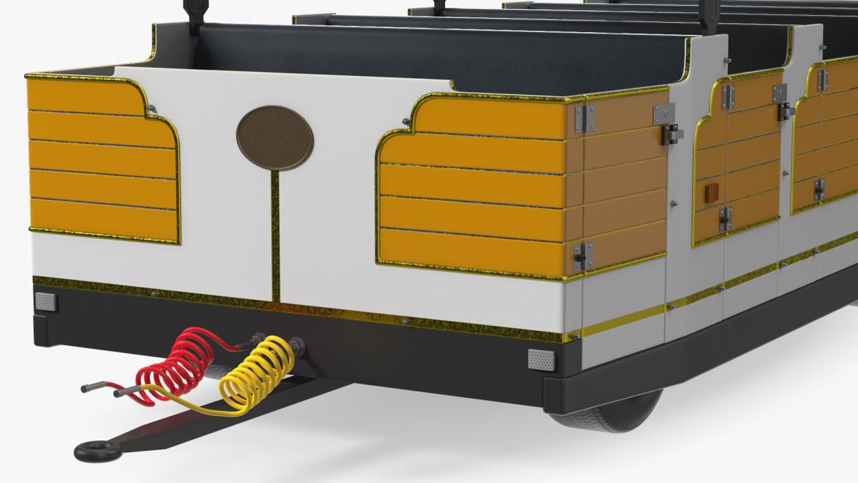 Tourist Train Wagon 3D model