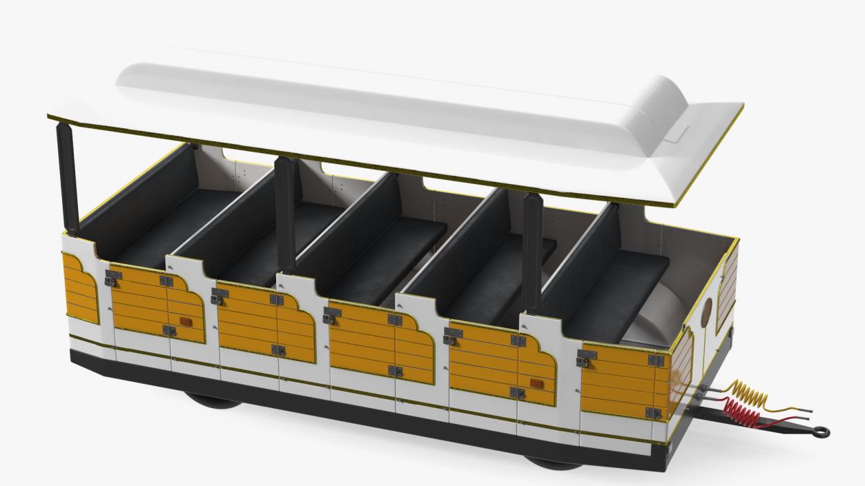 Tourist Train Wagon 3D model