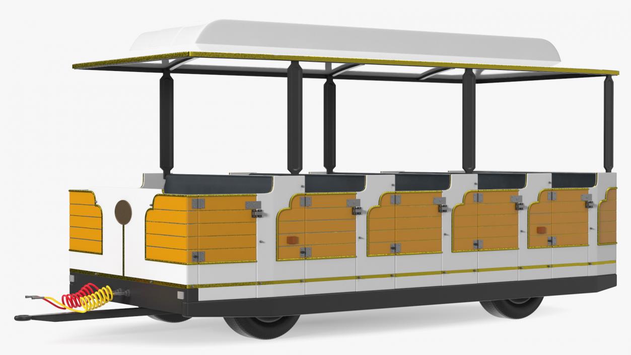 Tourist Train Wagon 3D model