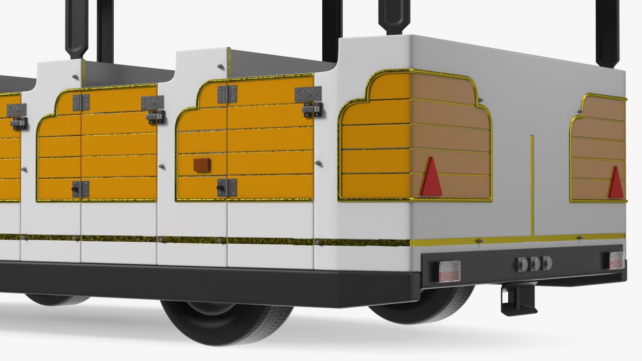 Tourist Train Wagon 3D model