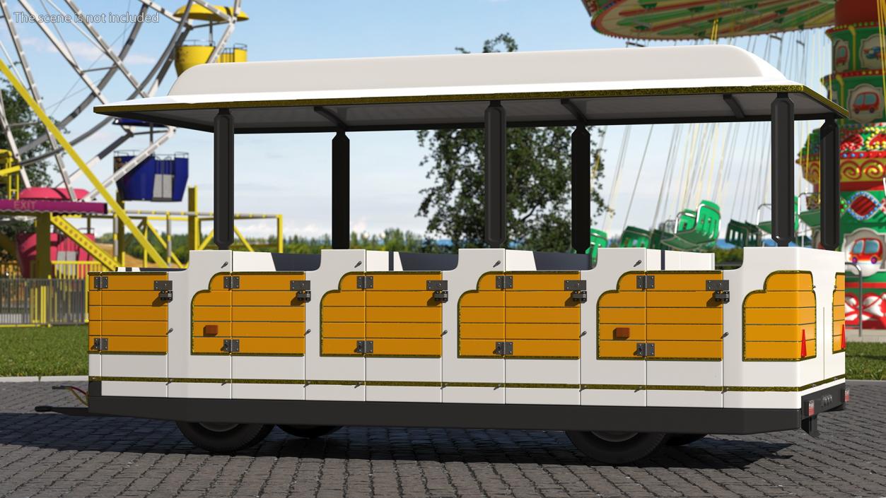 Tourist Train Wagon 3D model