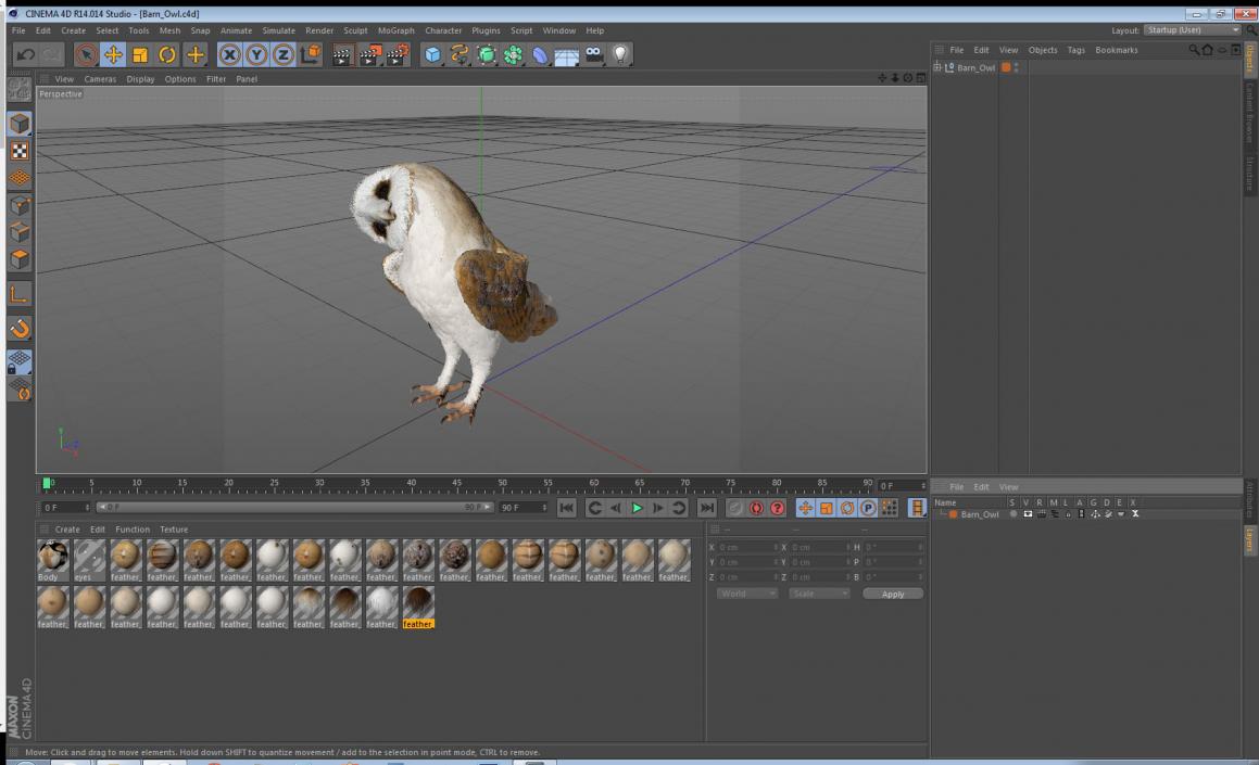 3D model Barn Owl