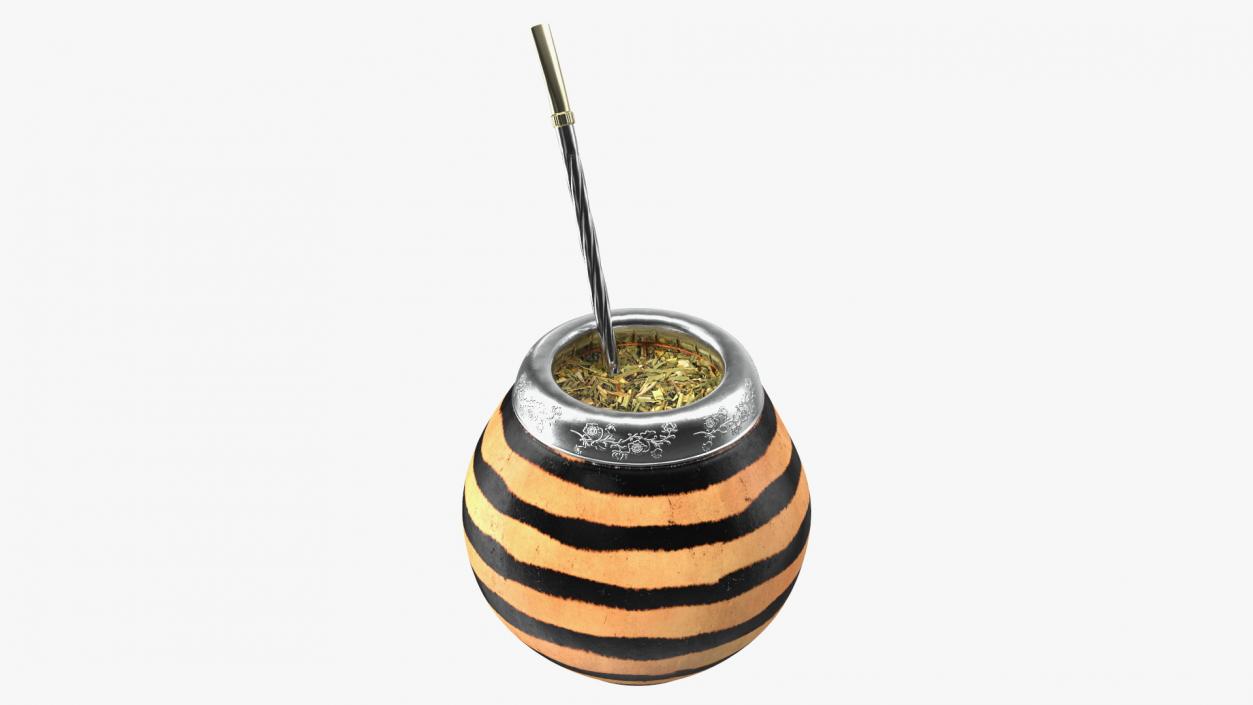 3D Yerba Mate Striped model