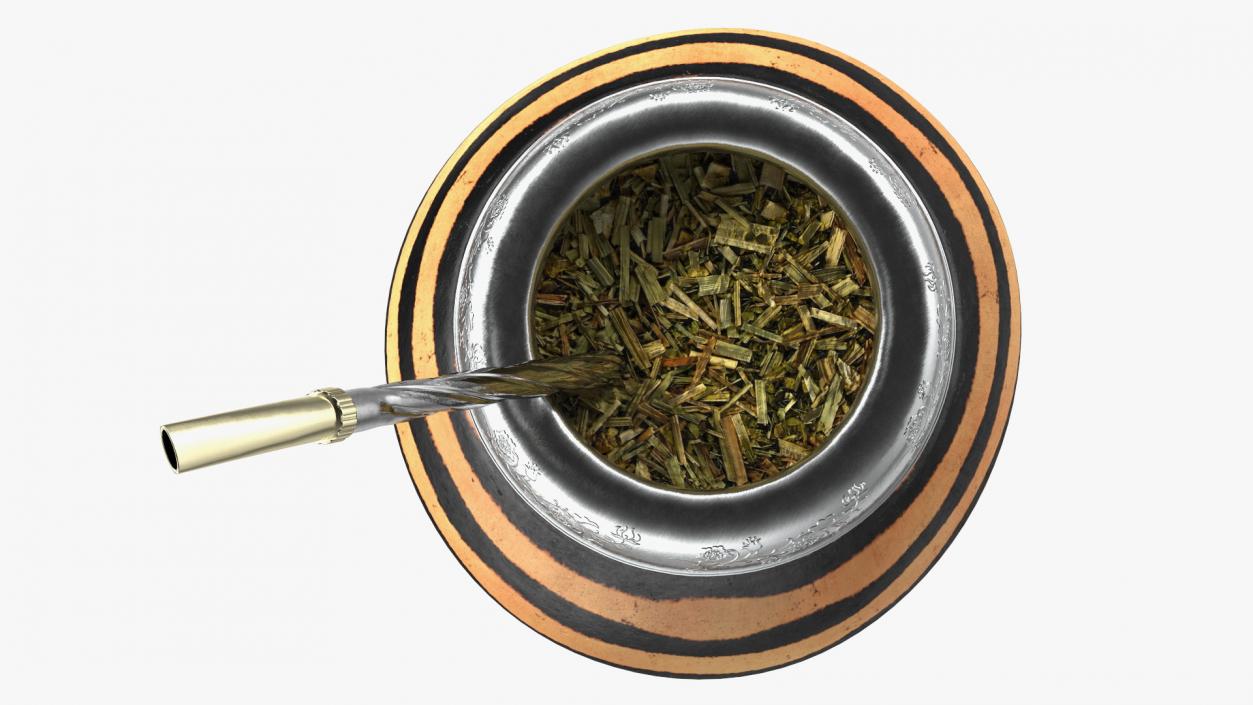 3D Yerba Mate Striped model