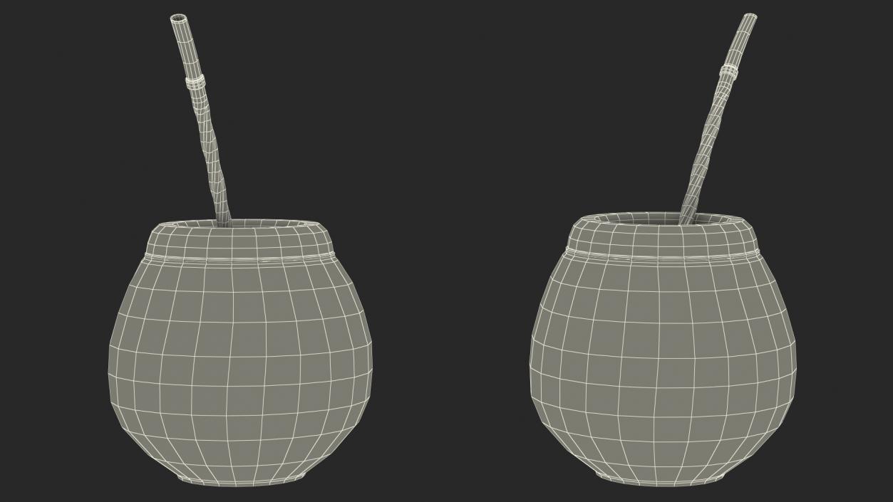 3D Yerba Mate Striped model