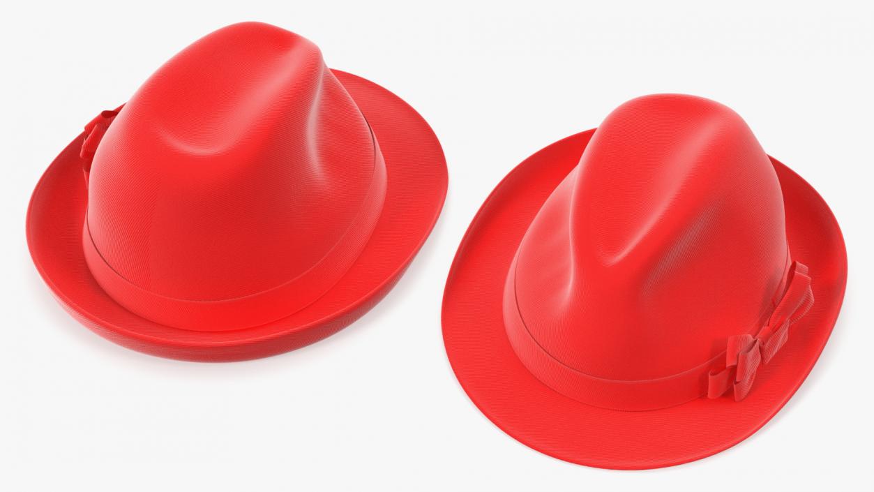 3D Red Hat with Bow