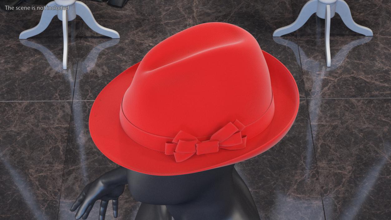 3D Red Hat with Bow