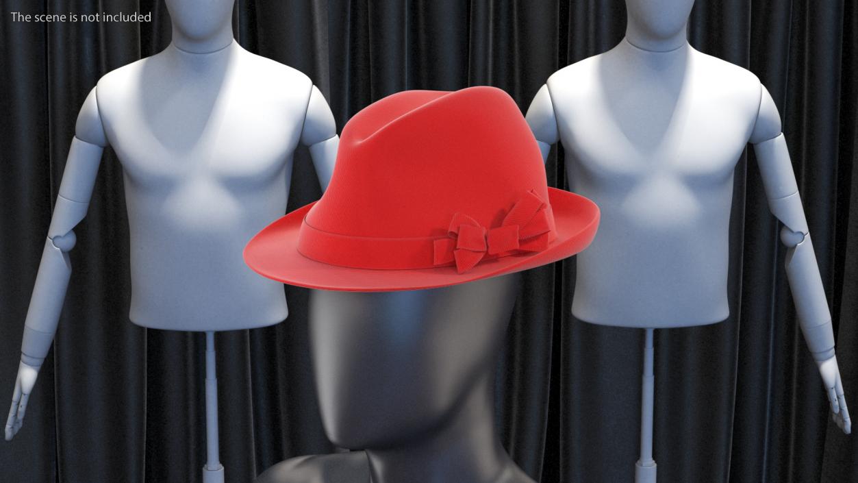 3D Red Hat with Bow