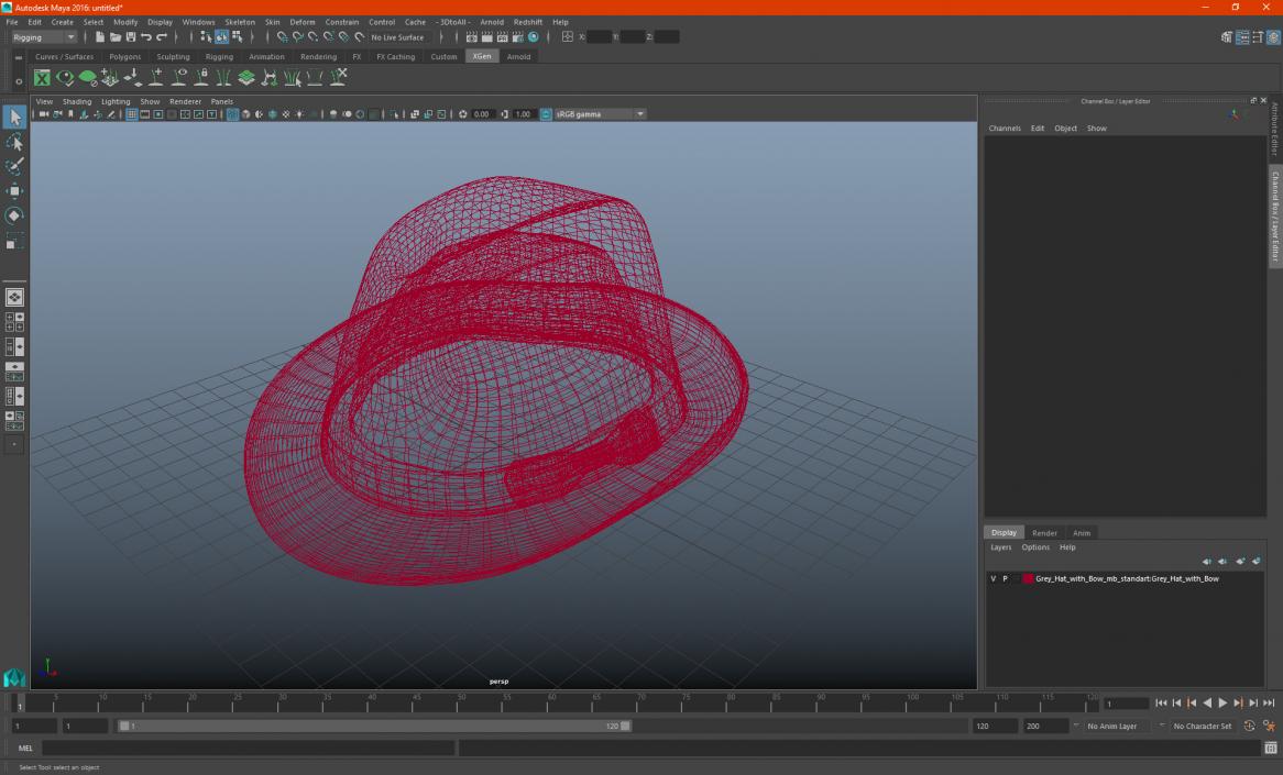 3D Red Hat with Bow