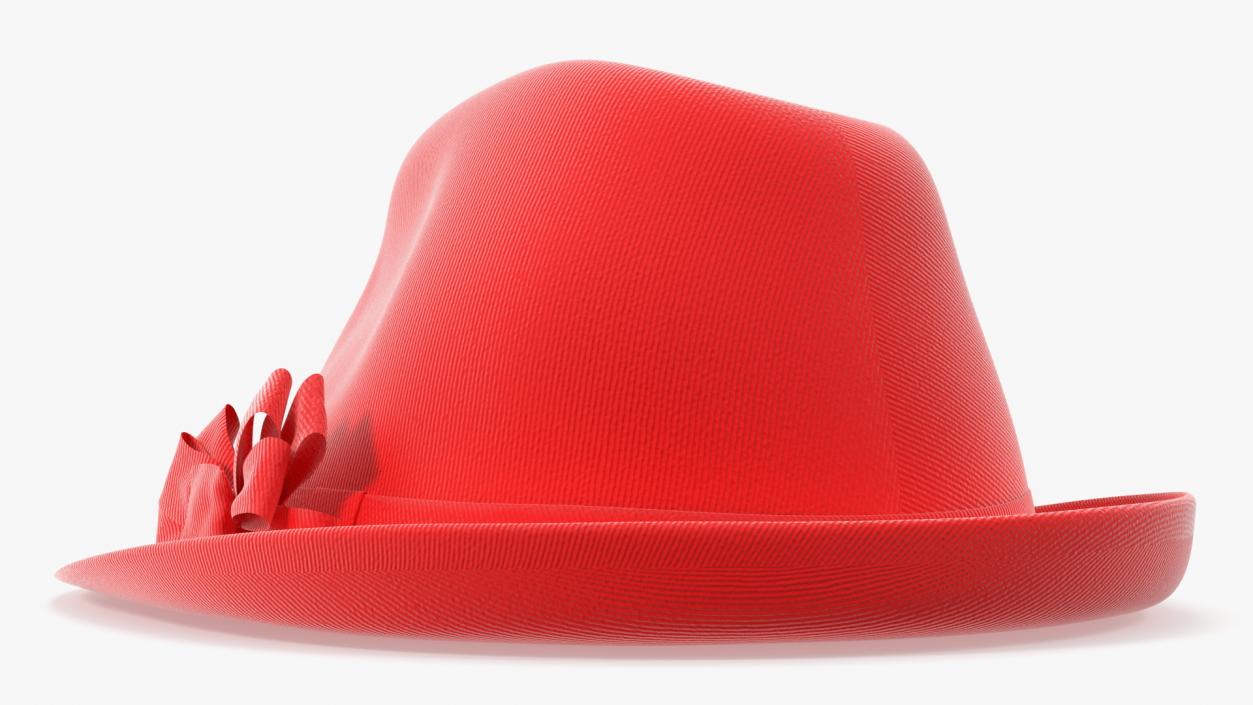 3D Red Hat with Bow