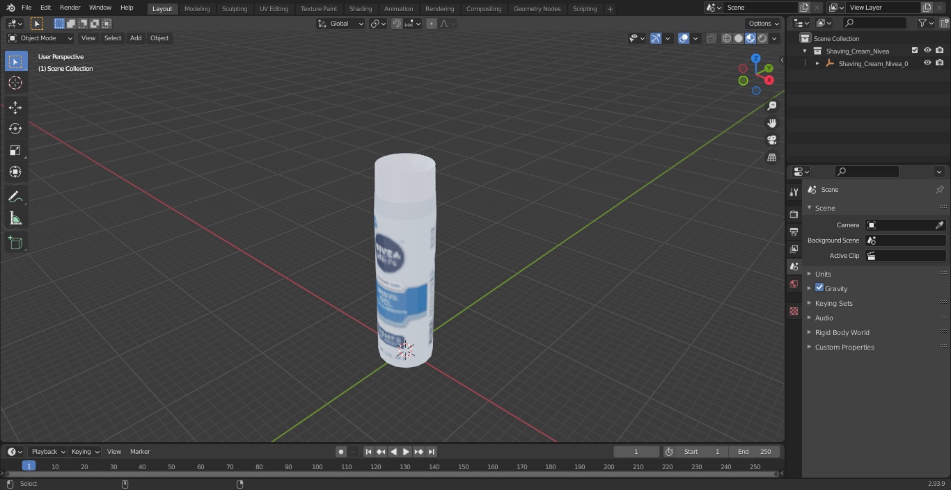 Shaving Cream Nivea 3D model